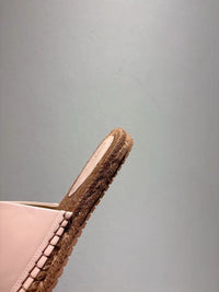 Nappa Leather Espadrille Sliders