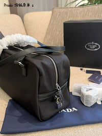 Re-Nylon Logo Boston Bag