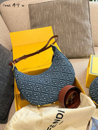 Denim Moon Bag