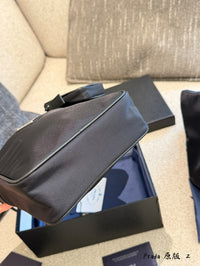 Re-Nylon and Saffiano Leather Shoulder Bag