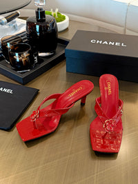 Camellia Thong Mules