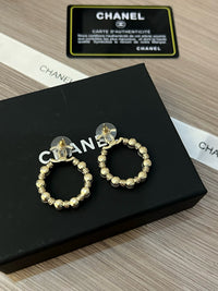 Pearl Crystal Hoop Earrings