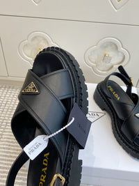 Leather Platform Sandals