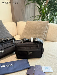 Re-Nylon Saffiano Leather Shoulder Bag