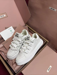 Leather White Low Top Sneakers