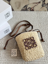 Anagram Raffia Pocket Bag