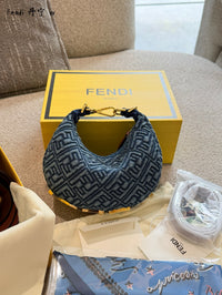 Denim Moon Bag