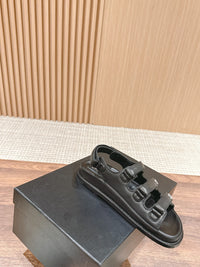 Lambskin Crystal Velcro Dad Sandals