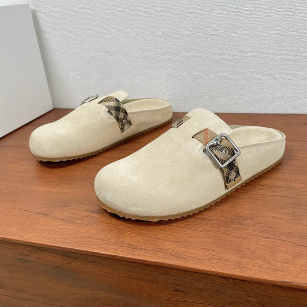 Check Suede Urchin Clogs