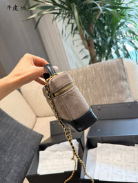Suede Calfskin Vanity Bag