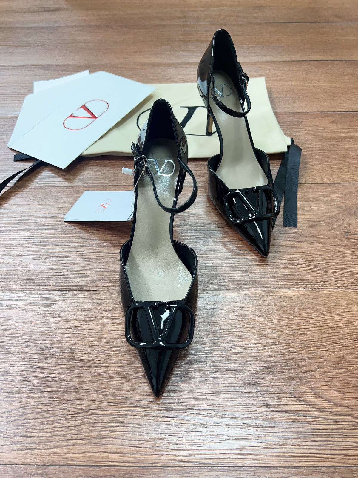Signature D'Orsay Patent Leather Pumps