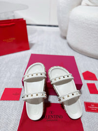 Garavani Rockstud Rope Flat Sandals