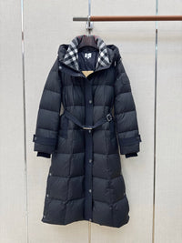 Long Hooded Down Coat