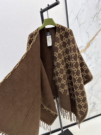 26S Wool Jacquard Cape