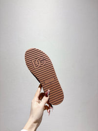 Nappa Leather Espadrille Sliders