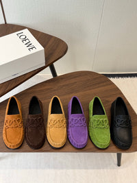Double L Suede Loafers