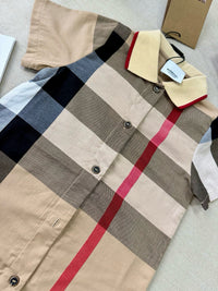 Check Collared Romper