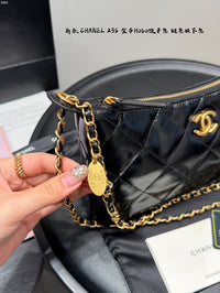 Shiny Quilted Hobo Bag
