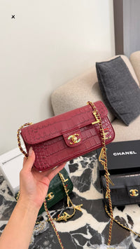 Croc Embossed Small Flap Bag