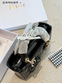 East-West Bag in Cannage Patent Calfskin