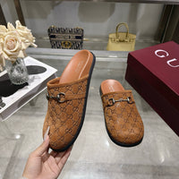 26S Horsebit Suede Mules