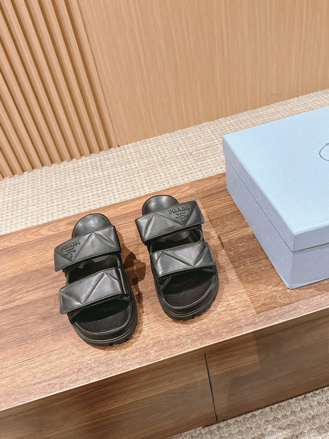 Padded Nappa Leather Slides