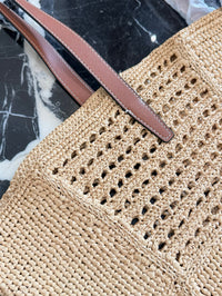 Classic Panier in Raffia & Calfskin