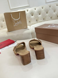 Her In Roma Leather Heeled Mules