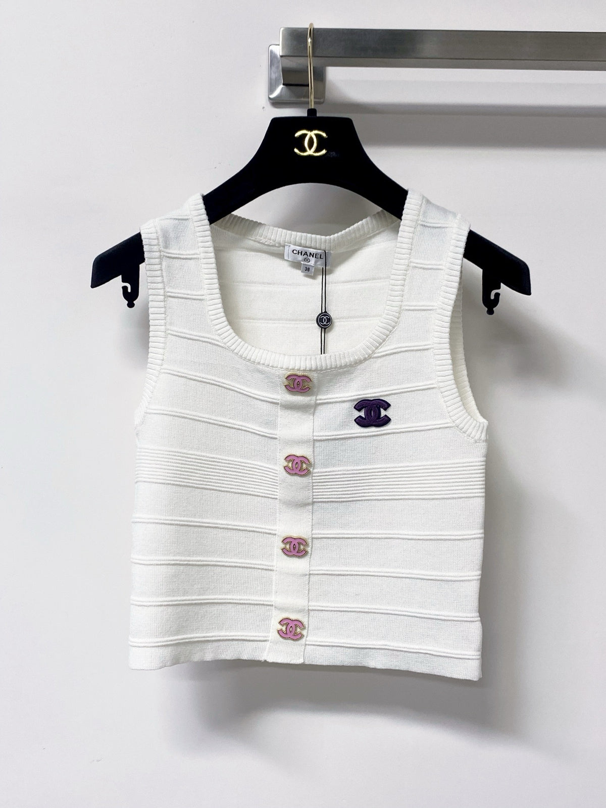 Button Knit Tank Top