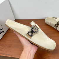 Check Suede Urchin Clogs