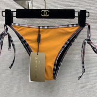 Vintage Check Triangle Bikini Set
