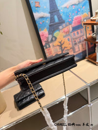 Wallet on Chain Lambskin Leather