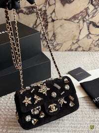 Mini Rectangle Flap Bag Velvet