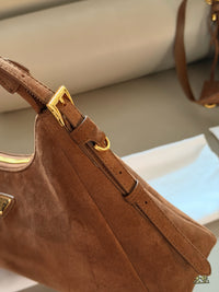 Suede Aimée Shoulder Bag