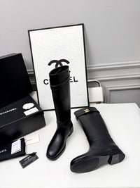 26B Logo Leather Boots