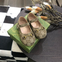 Horsebit Ballet Flat Beige Monogram