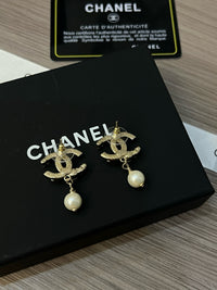 Logo Pearl Earrings