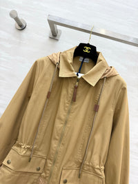 26S Adenium Hooded Gabardine Taffeta Jacket