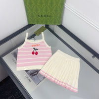 Cherry Knit Skirt Set