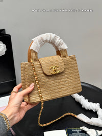 Raffia Kelly Bag