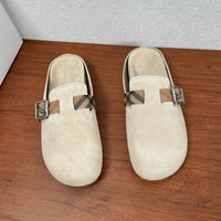 Check Suede Urchin Clogs