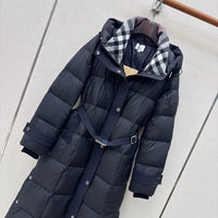 Long Hooded Down Coat