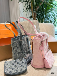 Monogram Denim Tote