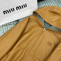 26S Nappa Leather Hoodie