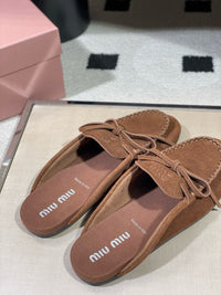 Suede Deck Mules