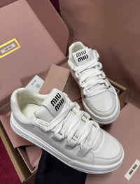 Leather White Low Top Sneakers