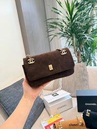 Suede Mini Flap Bag