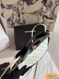 Shiny Lambskin Shopping Bag