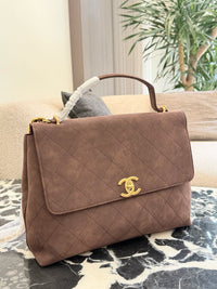 26C Suede Flap Bag