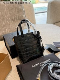 Mini Toy Croc-Embossed Tote Bag